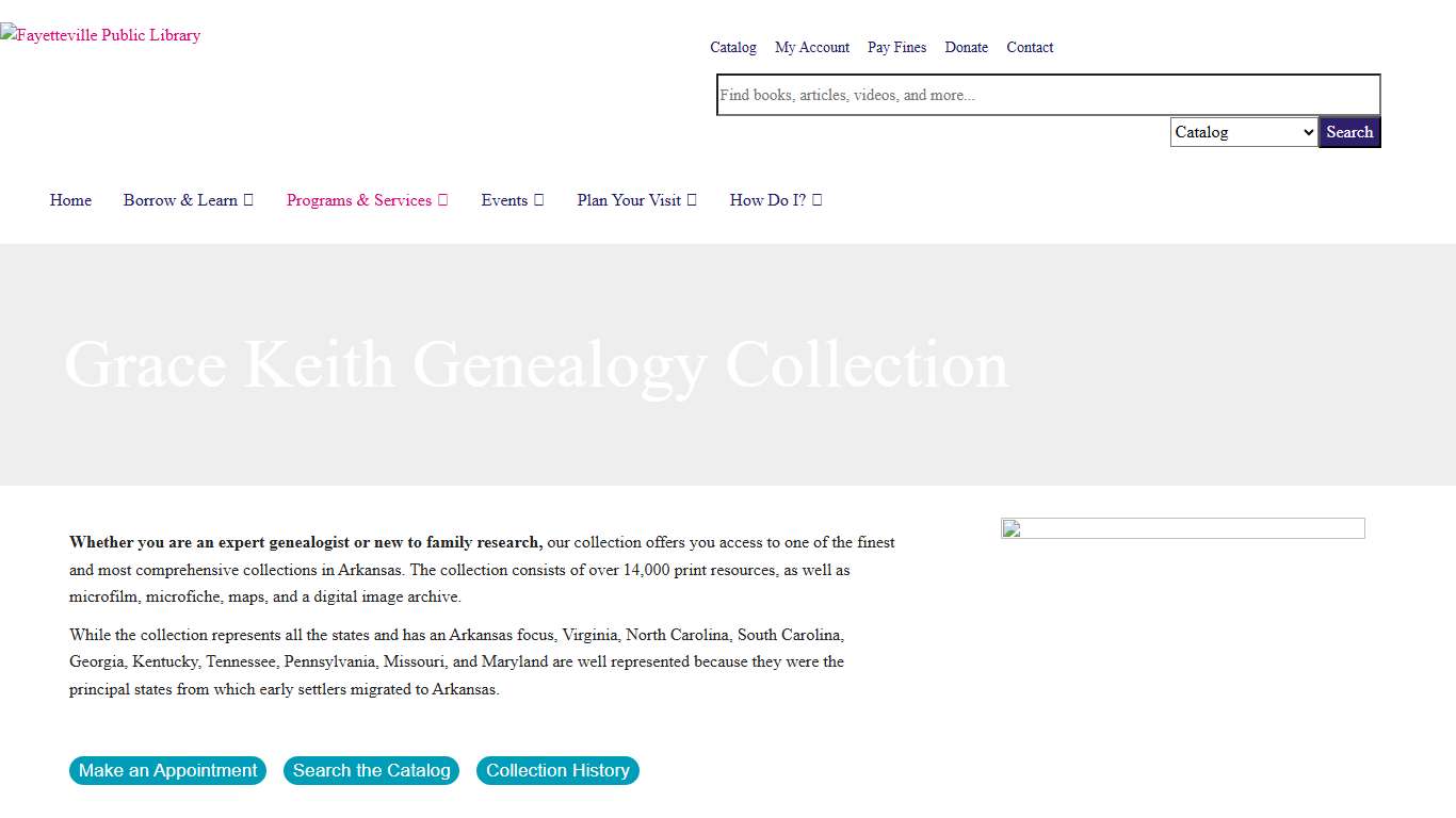 Genealogy - Fayetteville Public Library